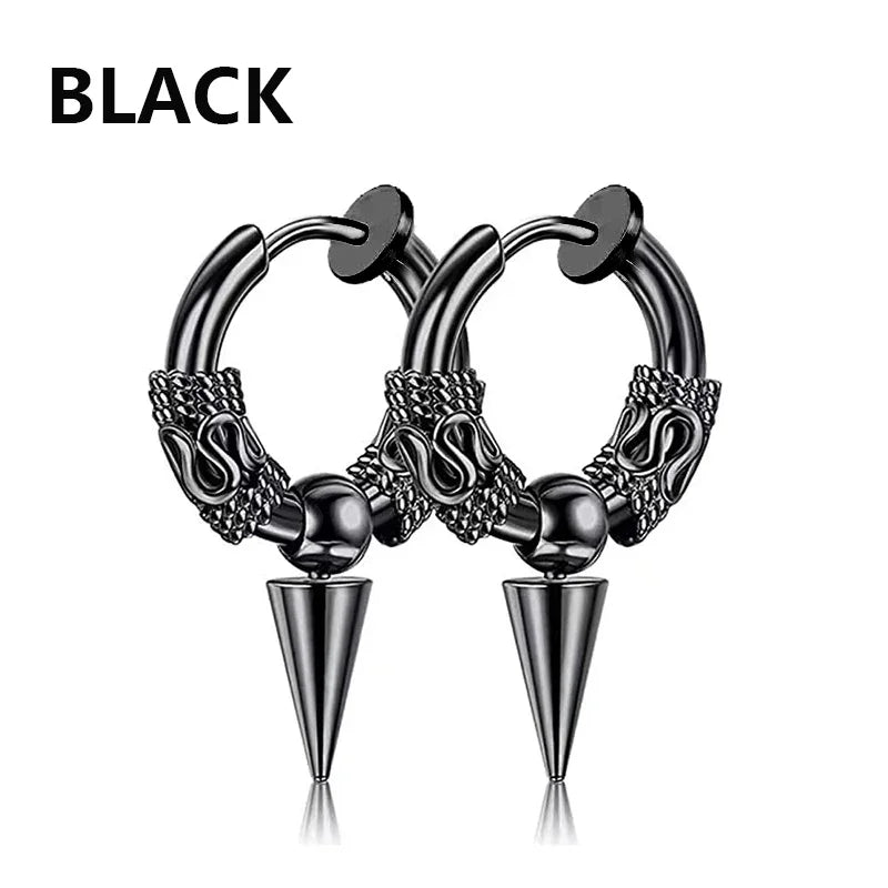 1Pair Fashion Cross Pendant Ear Clip Non Piercing Earrings Fake Earrings Gift for Men Women Jewelry